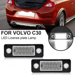 2PCS Number License Plate Light Lamp For Volvo C30 2008 2009 2010 2011 2012 2013 Xenon White LED Car OEM#:31213991
