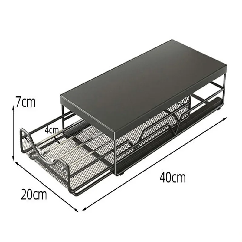 Coffee Organizer Box Coffee Machine Base Countertop Dustproof Drawer Organizer Coffee Capsule Tea Bag Water Bar Storage Shelf