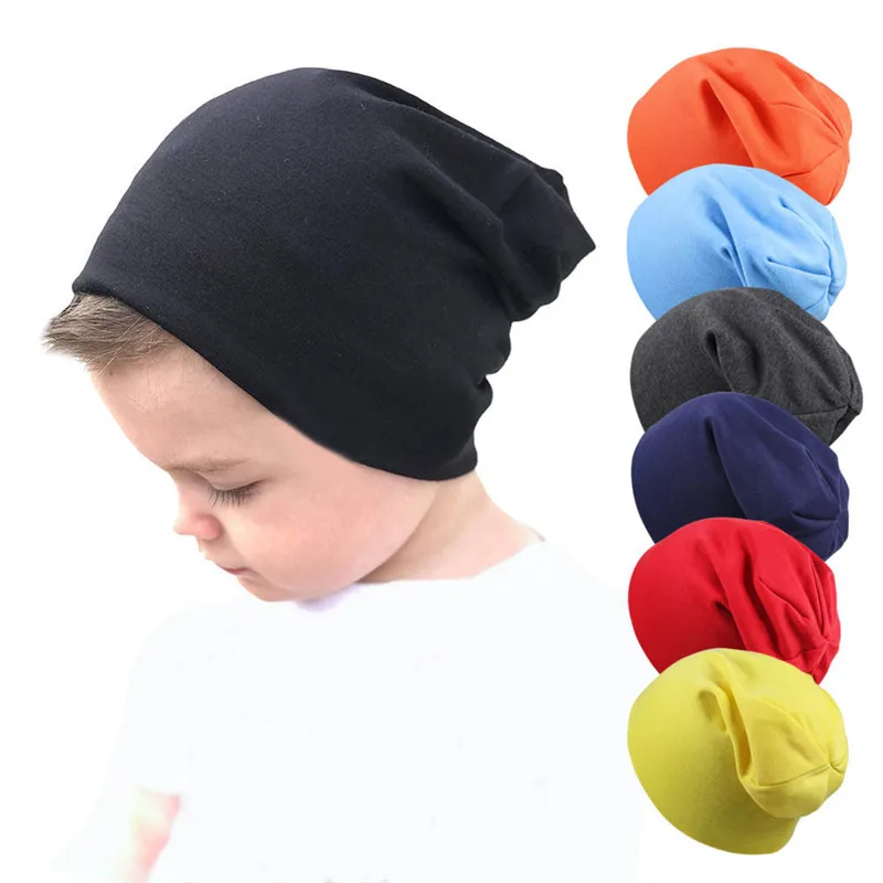 

Newborn Baby Beanie Spring Cotton Solid Hat Bohemia Style Photography Props for Girls Boys