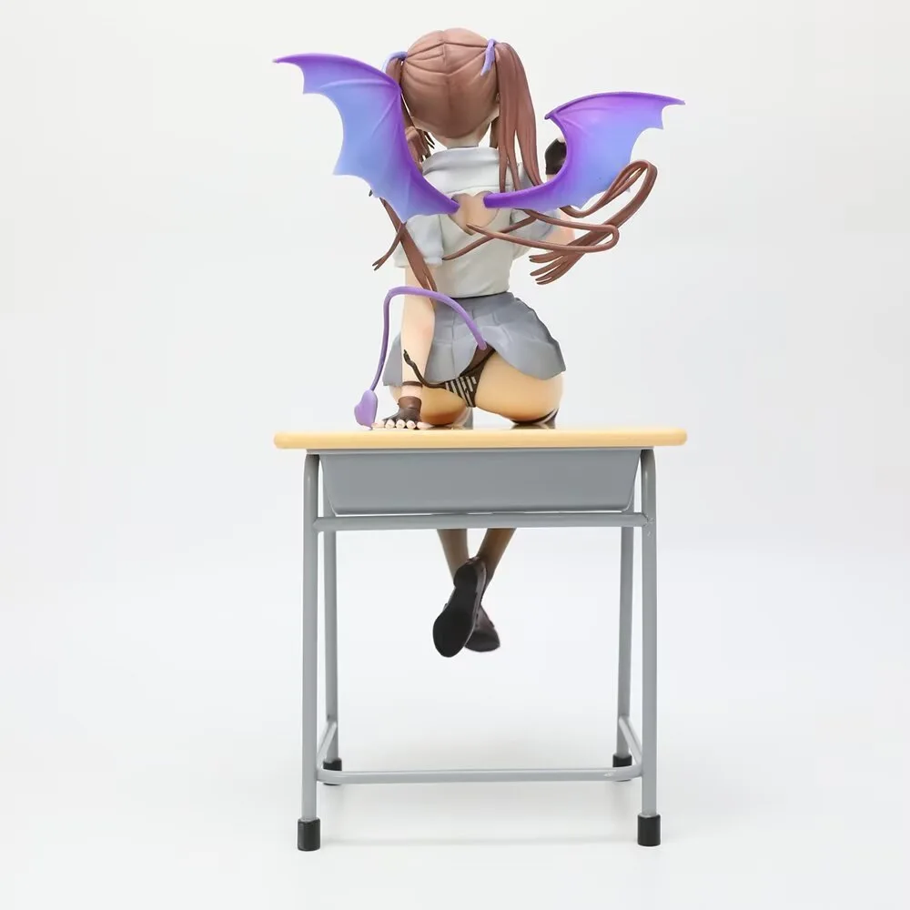 23 CM Nativo Rosa Gatto Diavolo ragazza Lumiru Con Scrivania Ragazza Anime Figura Action PVC Modello Collezione Statua Giocattoli Per Adulti Bambola