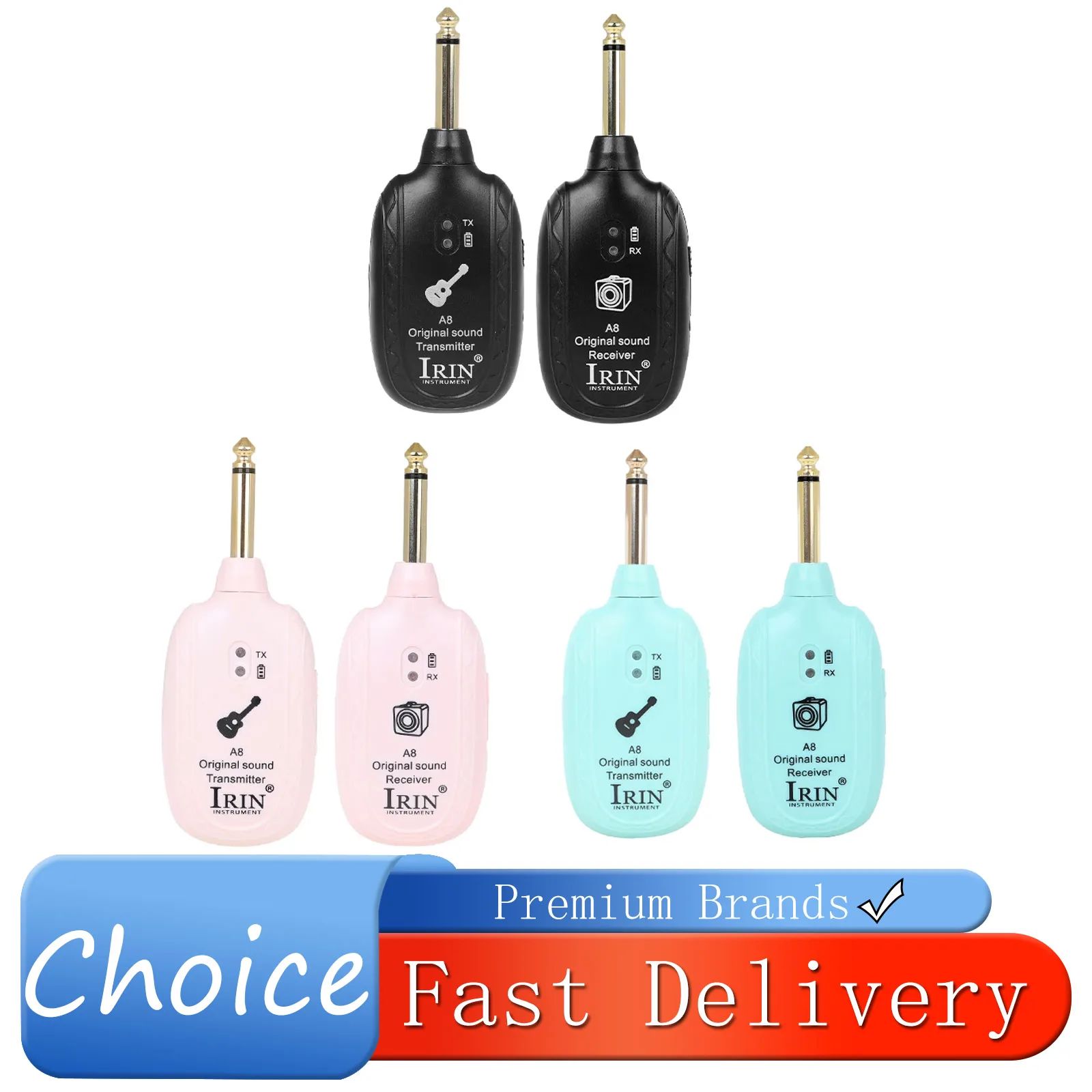 

Беспроводная гитарная система IRIN A8, встроенный 4-канальный беспроводной передатчик Guitarra, приемник для электрогитары, бас-скрипки, детали