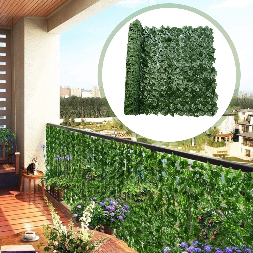 Artificial Privacy Fence Wall Screen Faux Ivy Leaf Hedges Fence Panels Indoor Outdoor Garden Deck Balcony Wall Screen