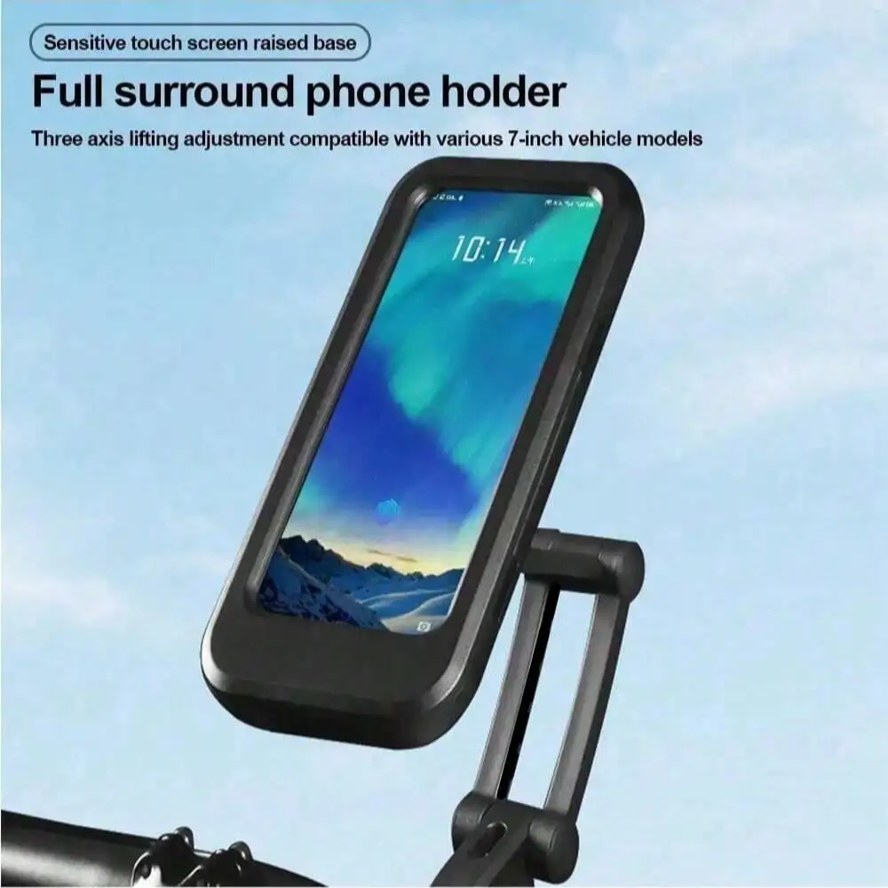 Waterproof Bicycle Mobile Cellphone Holder 360 Degree Swivel Adjustable Motorcycle Support Universal For iPhone Phone Holder