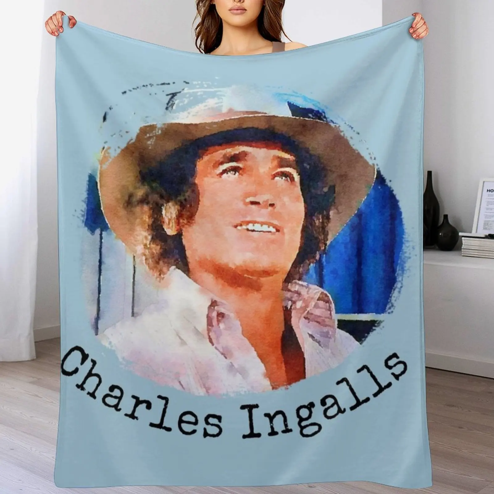 Charles Ingalls Throw Blanket No Pilling Soft Warm Blanket for Bed