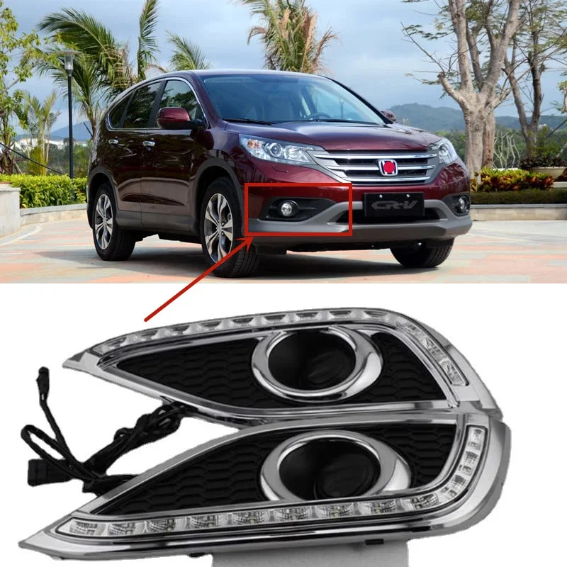 

For Honda CRV 2012 2013 2014 2015 car accsesories LED daytime running lights fog lights turn lights modification