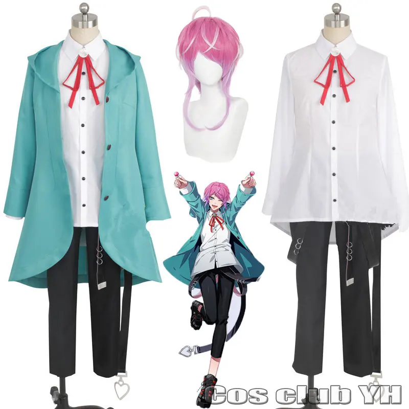 Anime Divisie Rap Battle Hypnose Mic Amemura Ramuda Cosplay Wig Shoes Kostuum Uniformen Past Outfits Volledige Halloween Costume