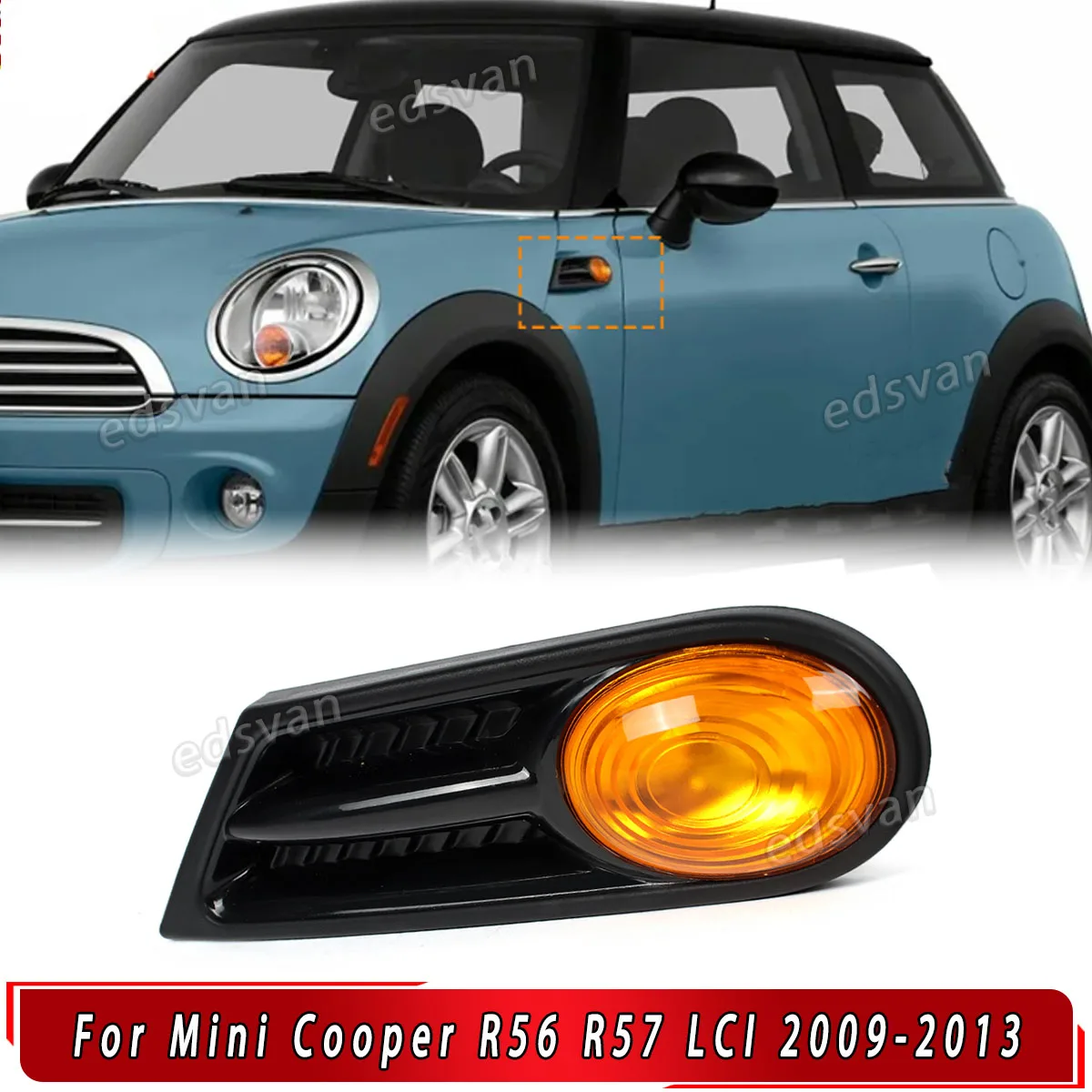 

Left Right Side Marker Light Lamp For BMW Mini Cooper R56 R57 Signal Lamp Bulb Not Included 2009 2010 2011 2012 2013 63137260201