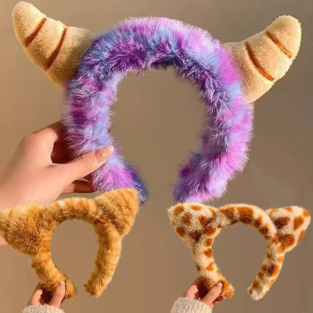 新しいぬいぐるみ洗濯ヘッドバンド漫画タイガー柄猫耳ヘッドバンドヒョウスポットヘアピン