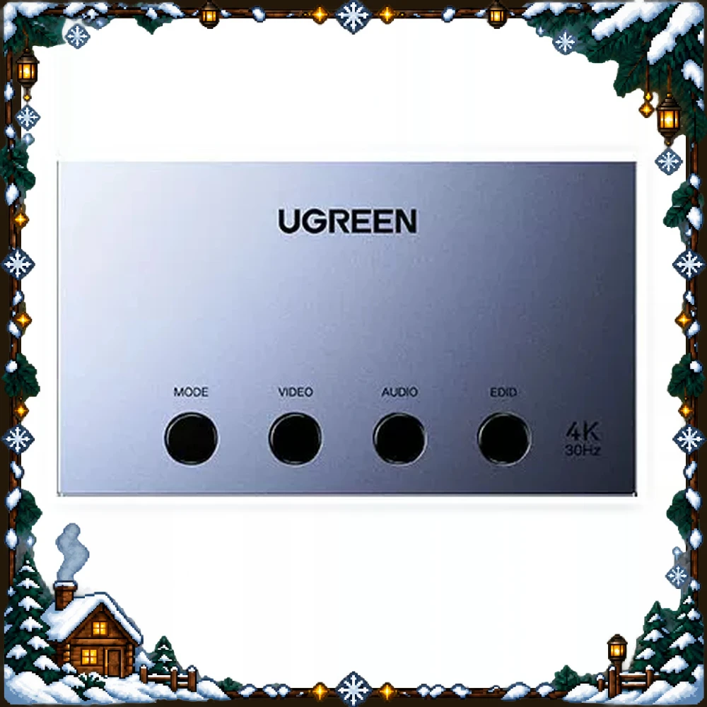 UGREEN 55498 HDMI Multiviewer 4 In 1 Out 4K30Hz 1080P60Hz with Remote Control for Gaming CCTV Monitor