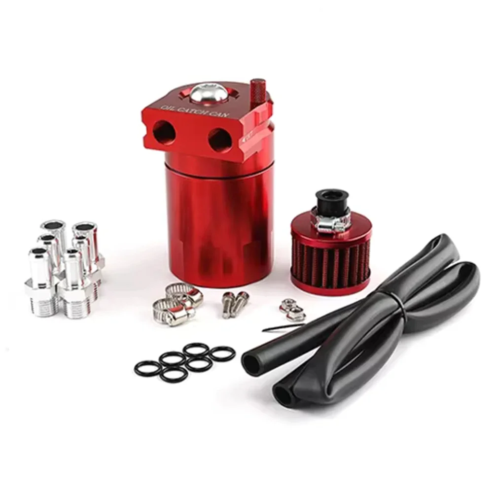 Tanque de aceite de tanque de depósito de lata de captura de aceite de aluminio con deflector Universal con filtro de ventilación OCC-1020A