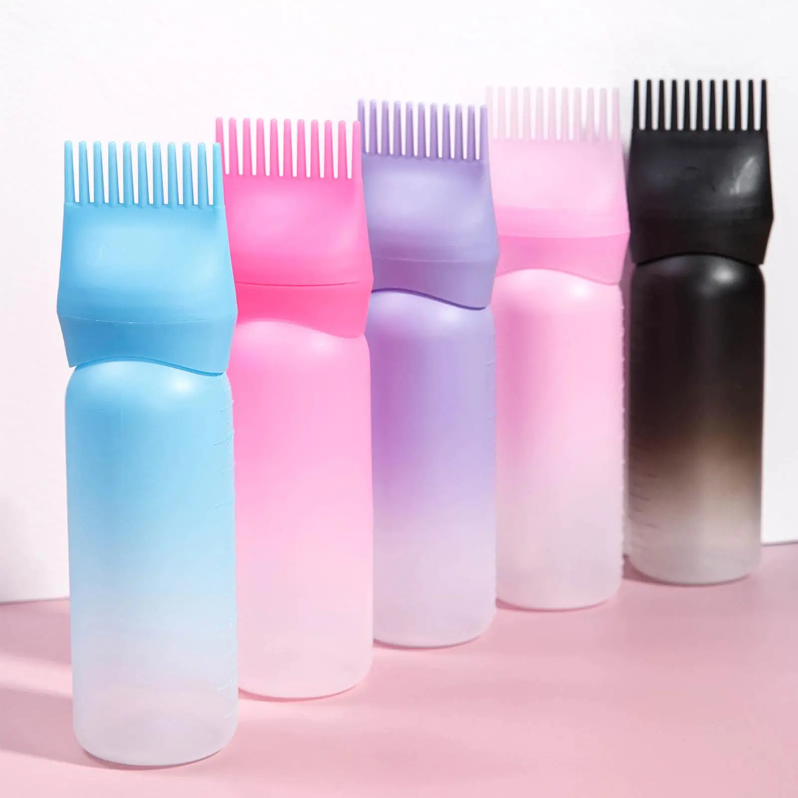 Comb Applicator Bottle Hair Coloring Dyeing Dispensing Bottle for Home