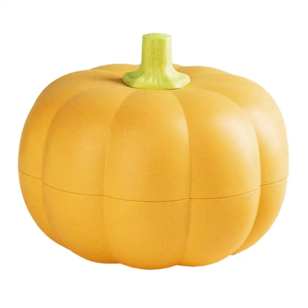 Halloween Thanksgiving Fall Festival Party Decor Halloween Pumpkin Snack Holder with Lid Fork Storage for Fall for Snacks