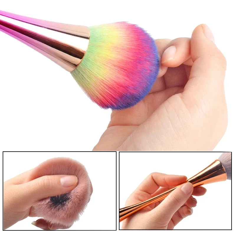 Pinceau à Blush en poudre or Rose pinceau de maquillage professionnel grand visage cosmétique Cont cosmétique visage Cont outil de maquillage brocha coloret