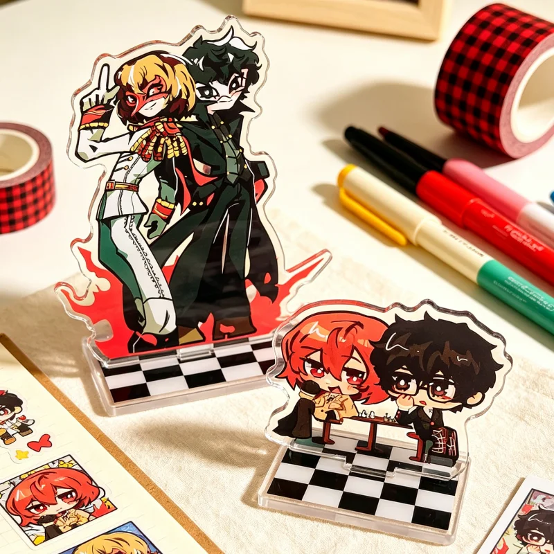 Shuake Acrylic Standee Akechi Goro  Joker Fan‑Art Character Desktop Display Decor Cosplay Accessory Figure Gift for P5 Game Fans - view 4
