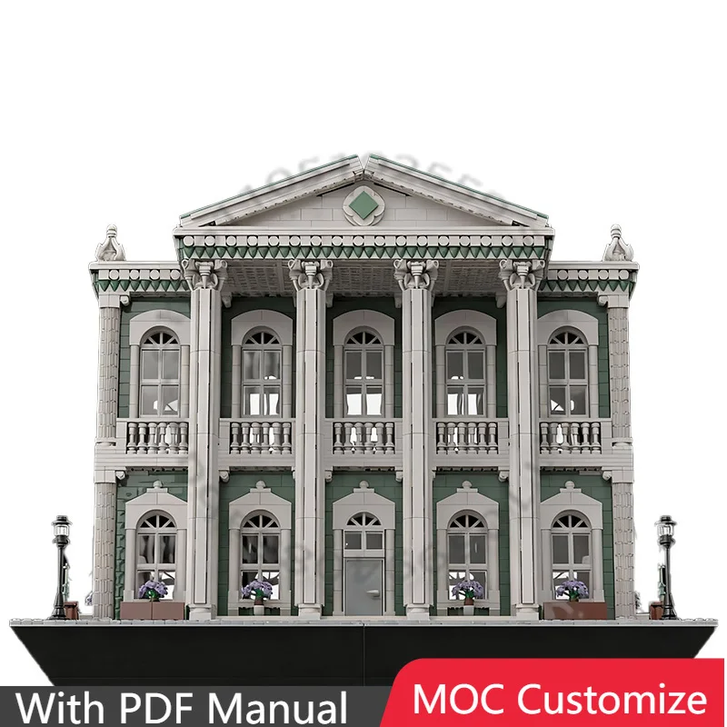 10199 PCS Modular Building The Palladian Library MOC Customize Modular Building Block Creative Design DIY Boy Festival Toy Gift