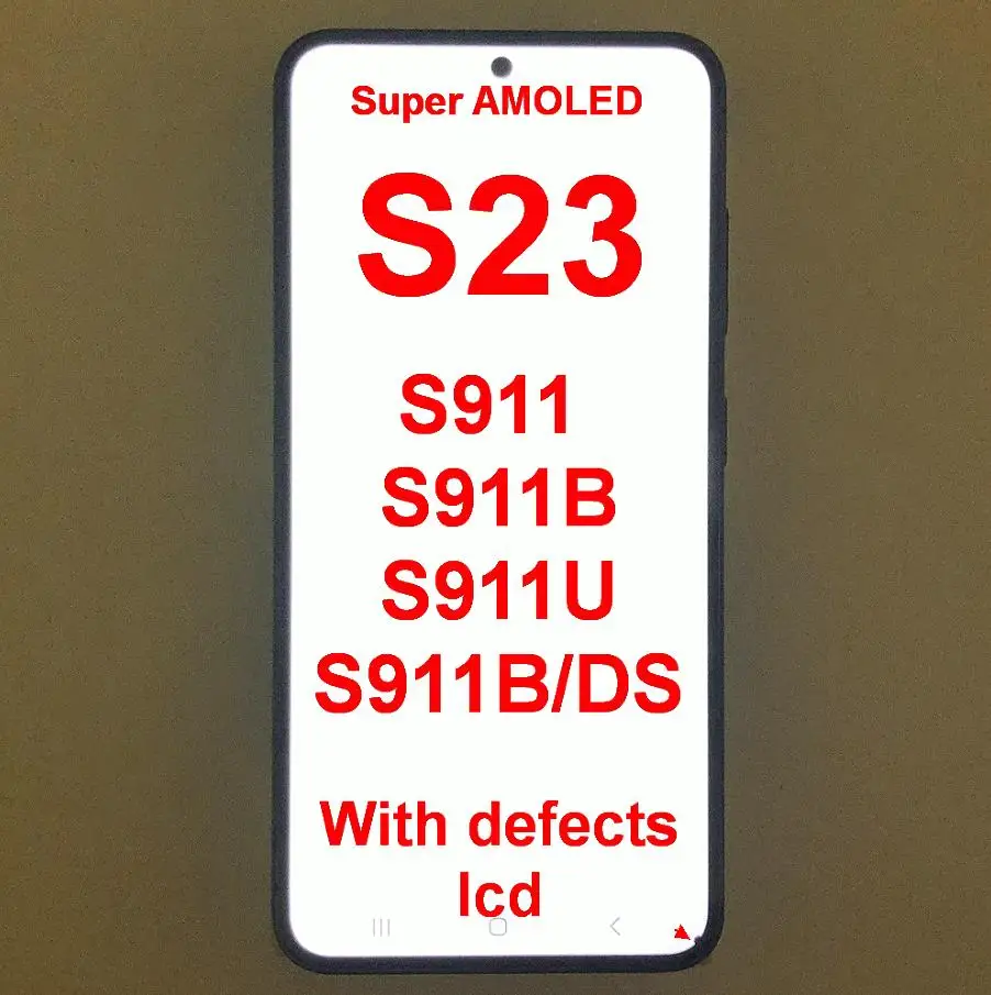 Con difetti Super AMOLED Per Samsung Galaxy S23 5G S911B S911U S911B/DS Display LCD Touch Screen Digitizer sostituire test al 100%