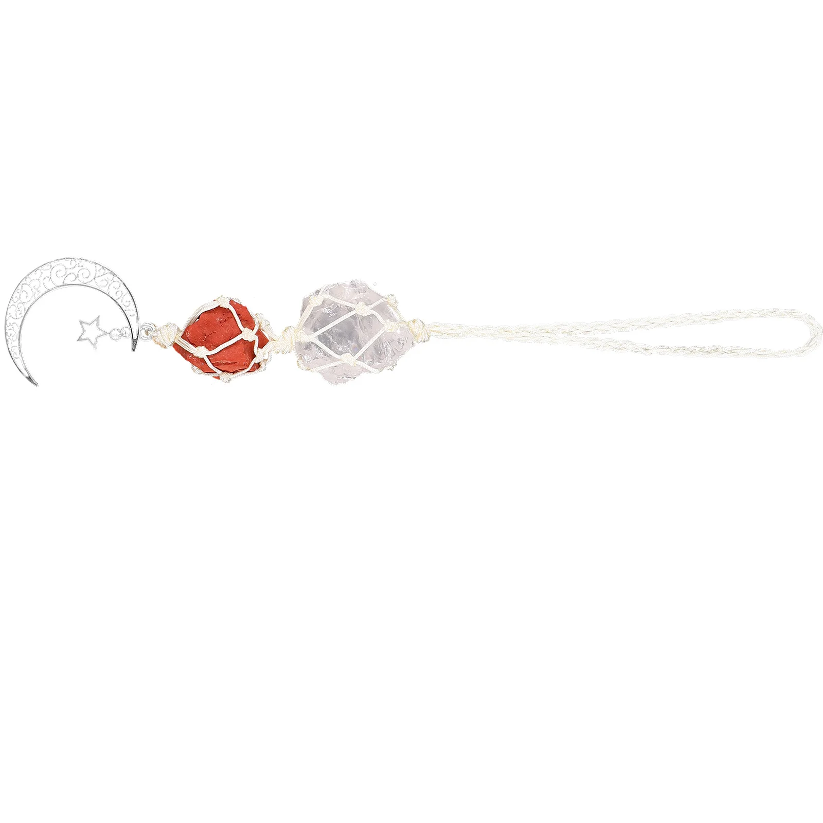 

Raw Stone Crystal Pendant for Rear View Mirror Car Hanging Charm Handmade Decor Ornament