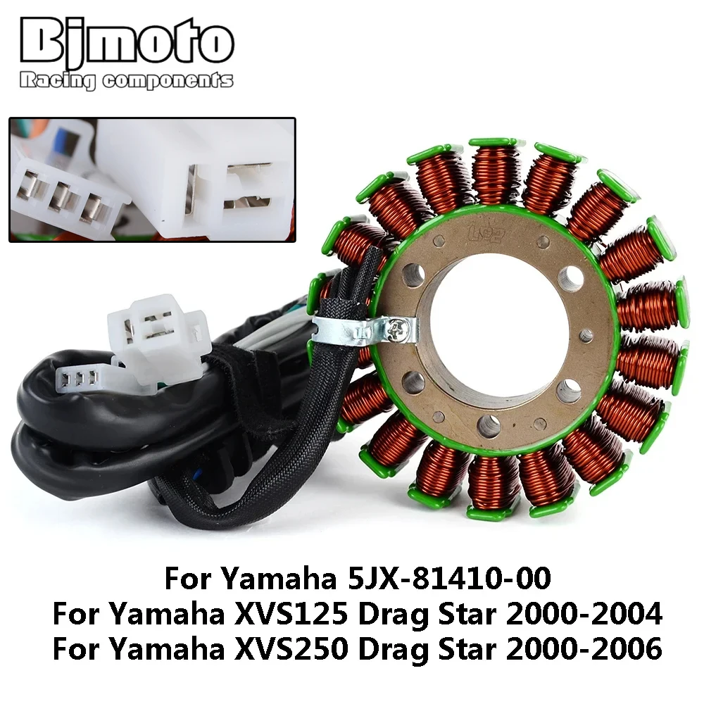 

5JX-81410-00 Motorcycle Generator Stator Coil For Yamaha Drag Star XVS125 2000-2004 XVS250 2000-2006