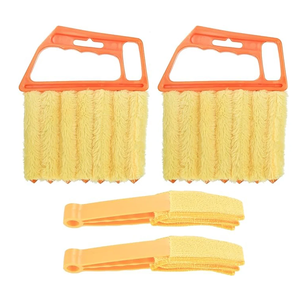 

4PCS Vent Blinds Cleaner Cloth Brush Auto Air Conditioner Microfiber Air Conditioner Duster Electric Fan Cleaner Washable Tool