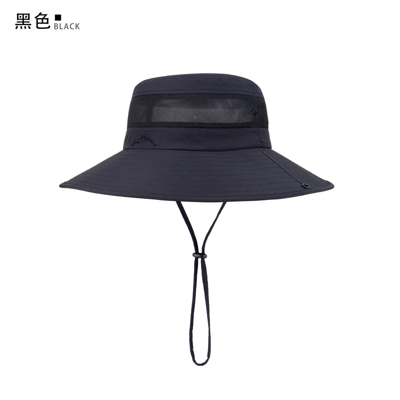 Haohan Factory Direct Sales Fisherman Hat, Large Brim Sunhat, Breathable And Portable Sunhat, Mountaineering, Outdoor Hat, Basin