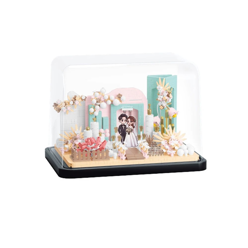 idea-bride-and-groom-mini-block-blossom-dream-wedding-scene-building-brick-costruction-model-educational-toys-for-girls-gifts