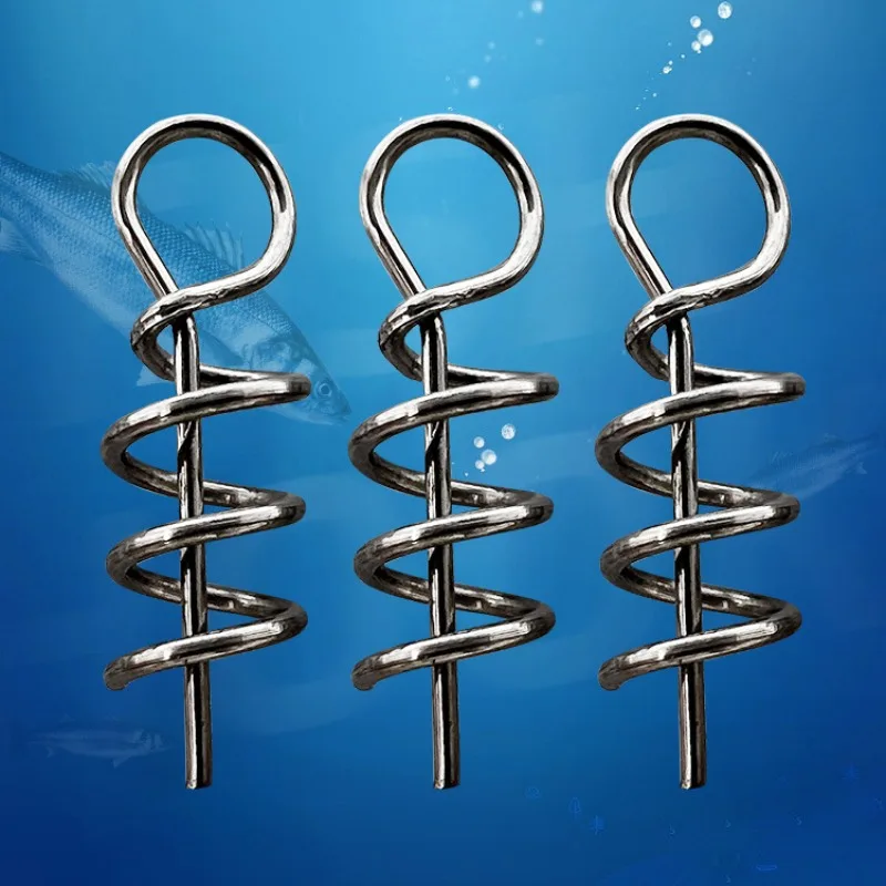 100Pcs/Set Accessories Lock Pin Soft Bait Anti-Bottom Crank Hook Lead Head Hook Suitable for Fishing Spring Pins