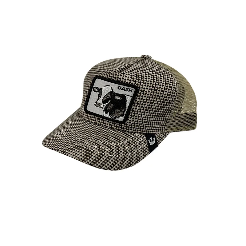 

Goorin Bros The Original Trucker The Plaid Goat Plaid Cow Mens Winter Caps Soft Cap Baseball Cap Animals Black Hat Caps