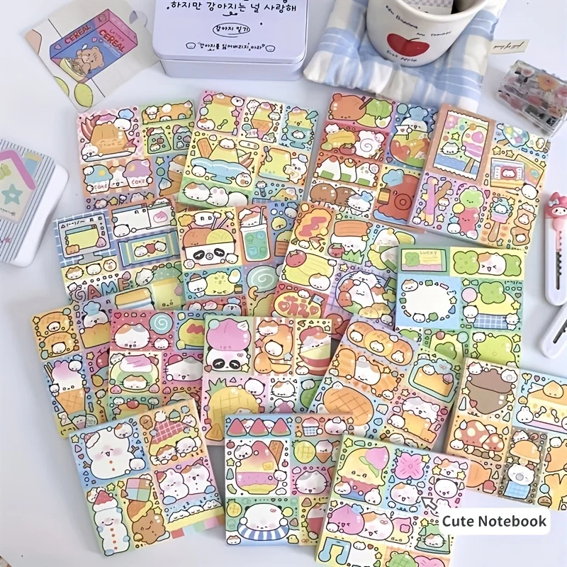 Niedliches Cartoon-Notizpapier – 50 Blatt/Packung |   Zerreißender Notizblock aus Papier für Studenten und Büros |   hochästhetisches Dekorationsnotizpapier