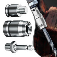 Quick Release Chuck System in a 3 Piece Drill Adapter Set Seamlessly Switch Between Wrench and Hammer Attachments