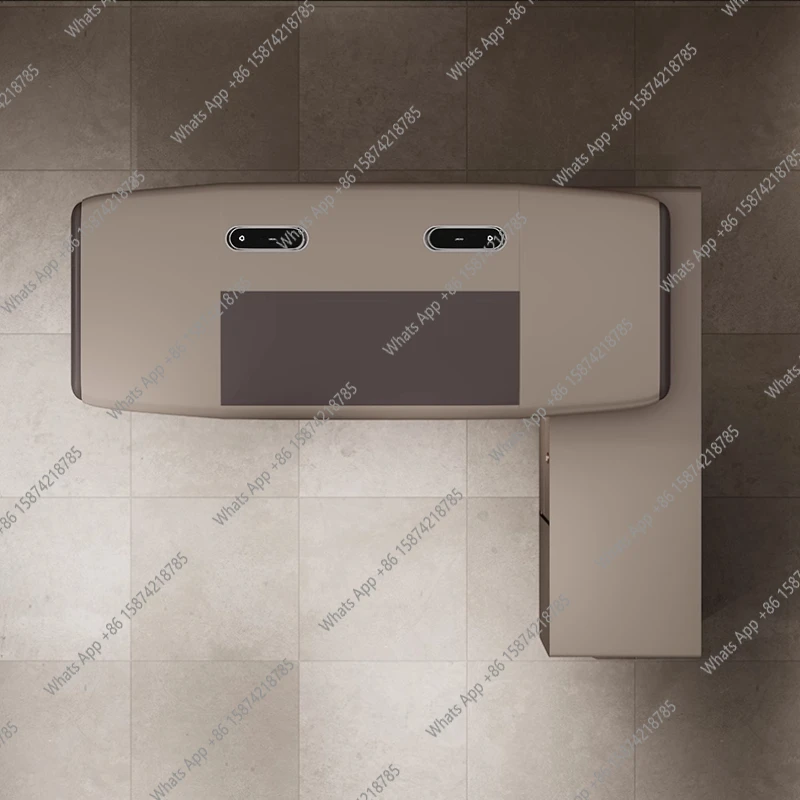 Meja Kantor Mewah Modern dengan Laci, Kursi, Estetis, Desainer, Meja Komputer Bentuk L, Meja Laptop, Furnitur Scrivania