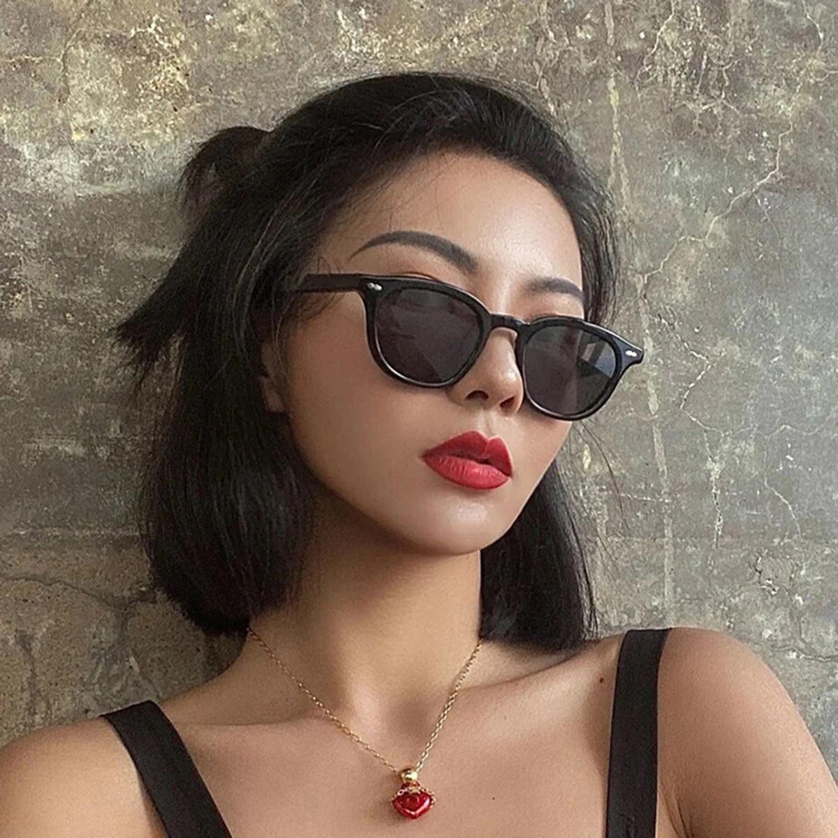 Retro Round Sunglasses Fashion Rice Nail Box Sunglasses For Men And Women Trend Joker Sunglasses