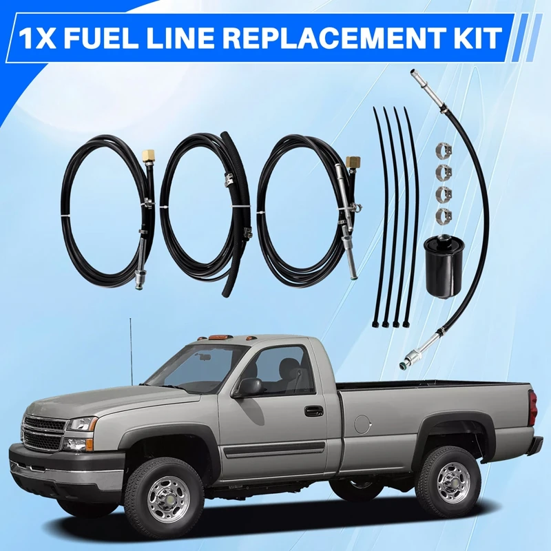 1Set Complete Nylon Fuel Line Replacement Kit For Chevrolet Gmc Gas Trucks 1988-1997