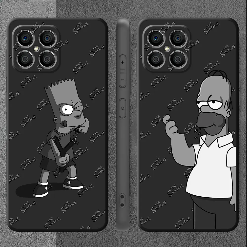 Case For Huawei Honor X8 8X X9a X7 90 Lite 70 50 20 P30 Pro P40 Y9 2019 P Smart Z Soft Funda Phone Cover The Simpsons Homer Capa