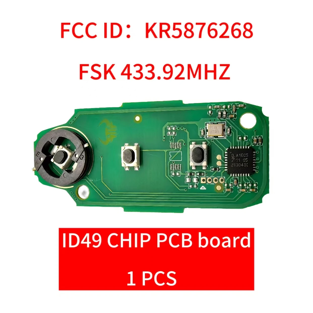 Jingxin KR 5876268   Clé de voiture à distance intelligente pour Ford Kuga Fiesta Focus Grand c-max 2011 + 433Mhz ID49 clé sans clé Go F1ET 15K601 clé AE/AF