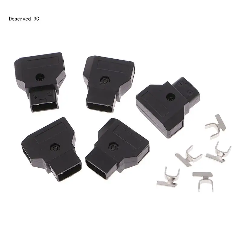 5 Pcs D-Tap Plug DIY For DSLR Rig Power Cable V-mount Male