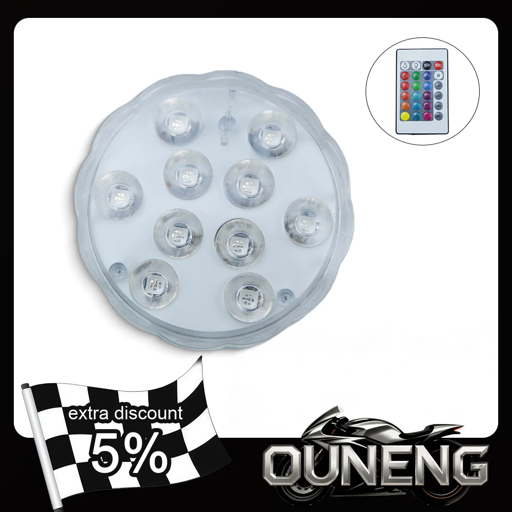 

With Remote Submersible LED Light IP68 Waterproof Battery Operated For Pool Pond Bathtub Vase Party Wedding Decoration