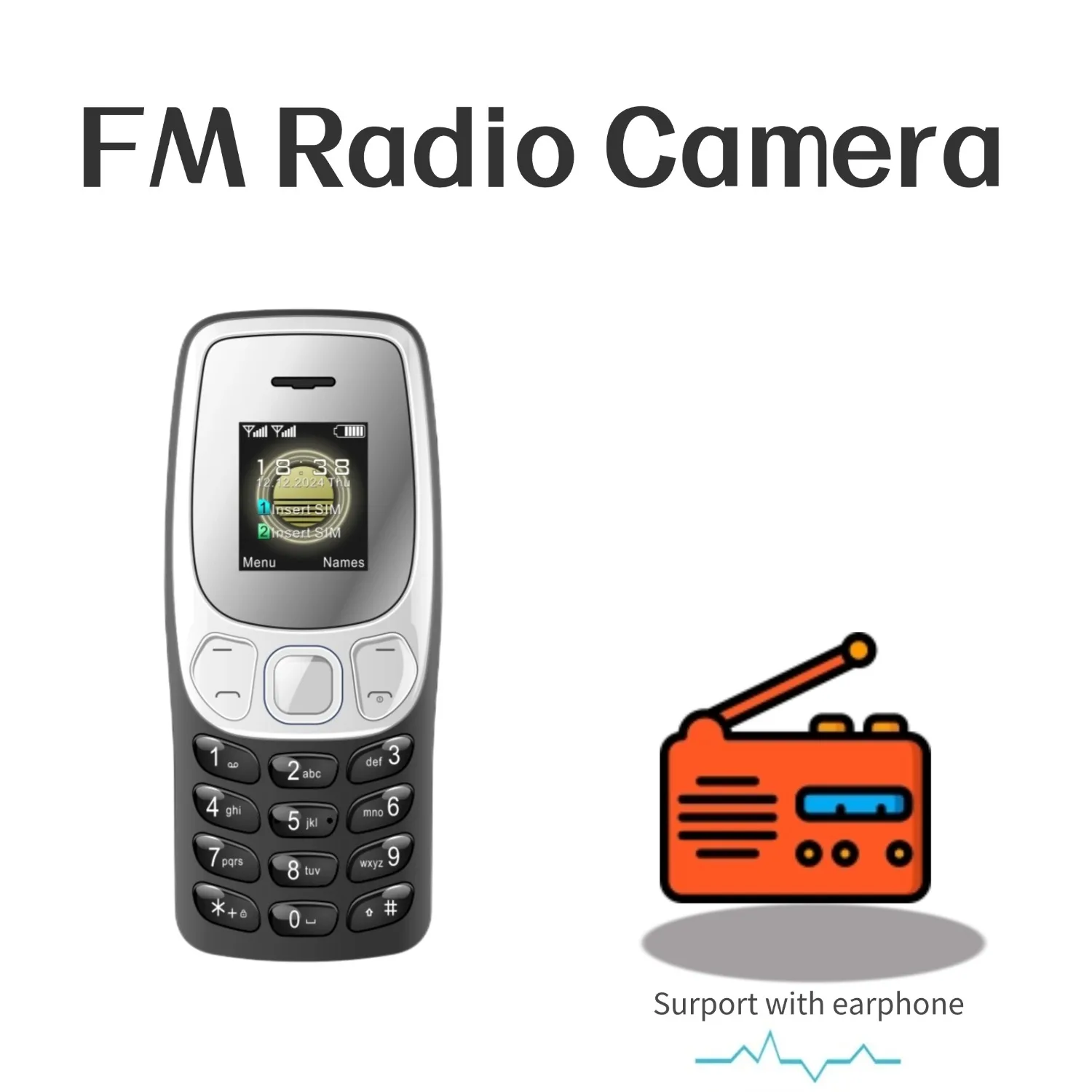 MAFAM BM80 Palm Phone للأطفال شاشة 0.85 بوصة سهلة الاستخدام GSM 2G سرعة الاتصال الهاتفي ماجيك صوت ثنائي الشريحة الأساسية الهاتف بلوتوث السعر المنخفض #4