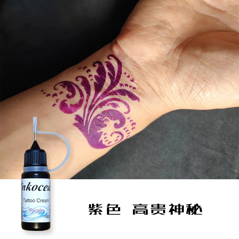 10ml tattoo sap inkt fruit tijdelijke semi-permanente langdurige waterdichte pigment voor body art verf tattoo kleur inkten