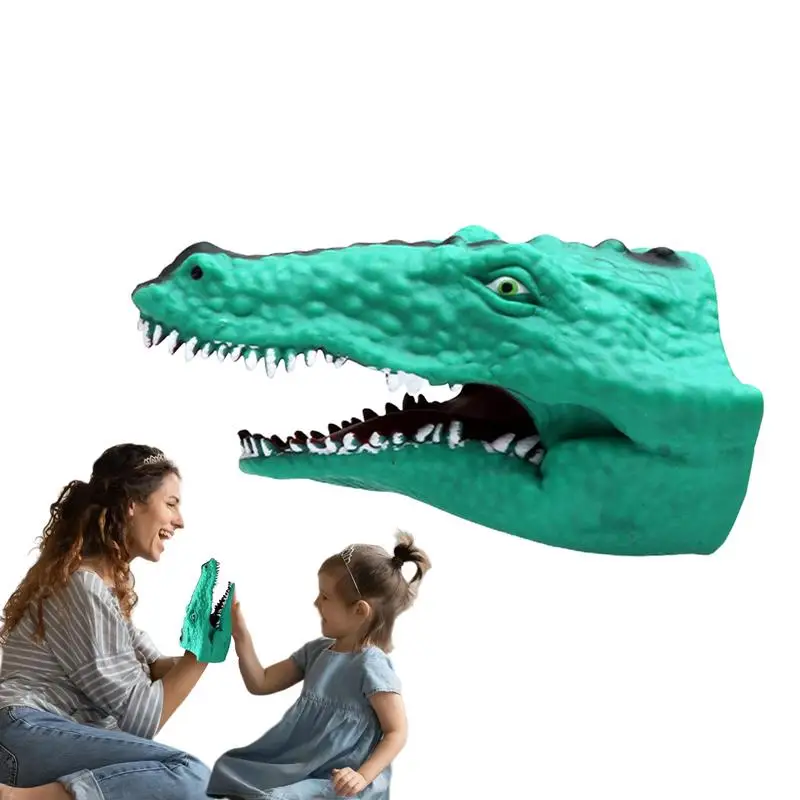 Dinosaur Hand Puppet Realistic Cartoon Animal Hand Toy Soft Rubber Animal  Animal Animation Puppet Toy Boy Shark Birthday Gifts