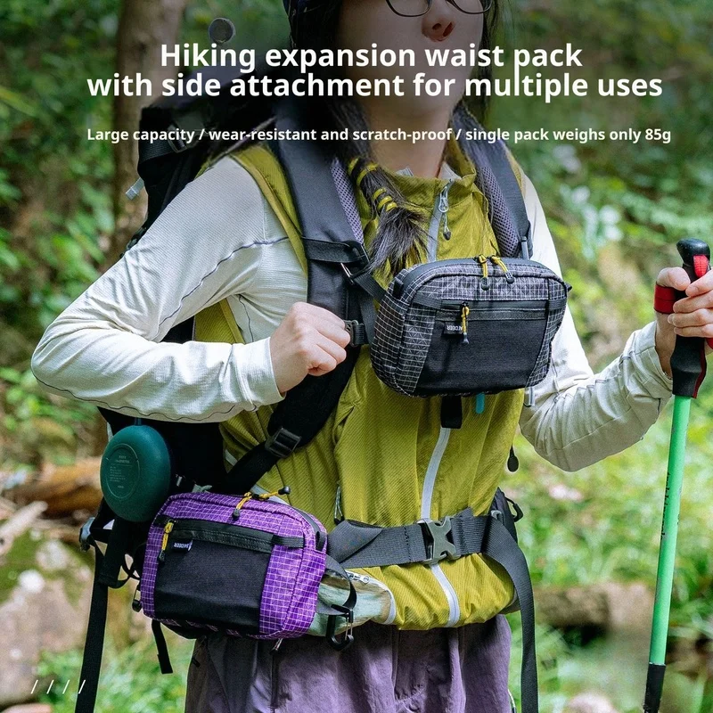 Outdoor Waist Bag Hiking Backpack Expansion Bag Chest Crossbody Bag Multifunctional Tactical Waist Pouch Ultra-light Waterproof