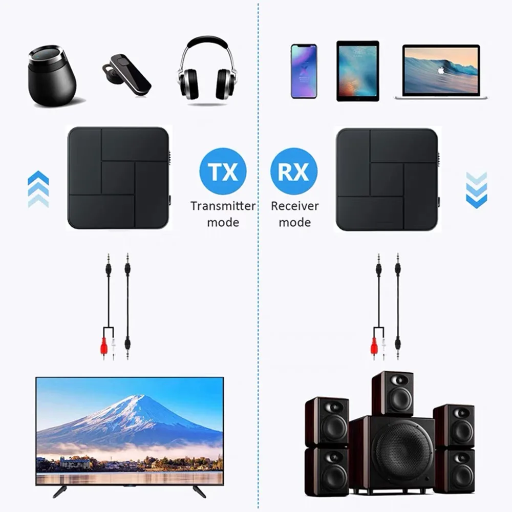 Wireless transmitter audio Bluetooth 5,0 KN326 kn321 Adapter Audio empfänger für Tv Computer Projektion Kopfhörer Verstärker Lautsprecher