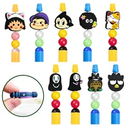 5pcs cartoon PVC character Focal Beads for DIY bracelet necklace anklet pen Accessories