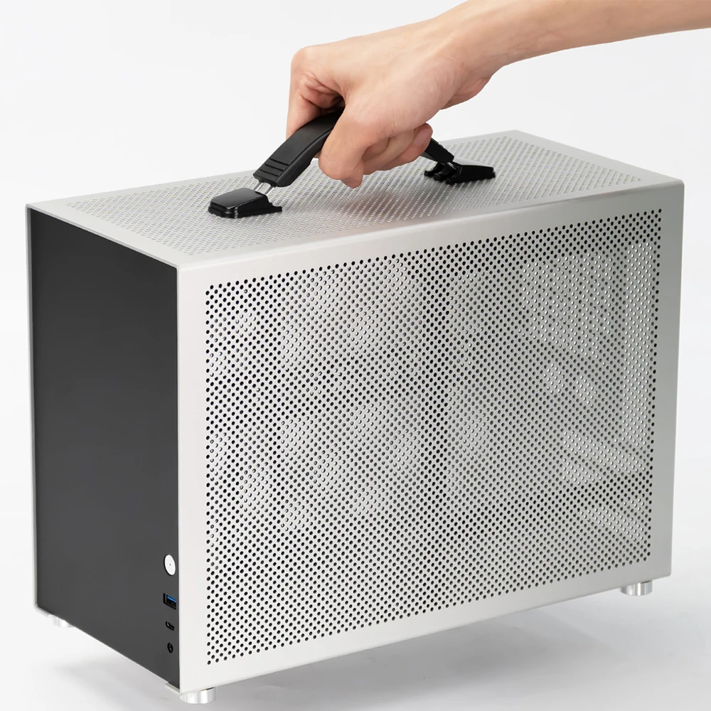 Portable Mini ITX PC Case Mode - Portable Aluminum Itx Case Carry Handle 评论和价格