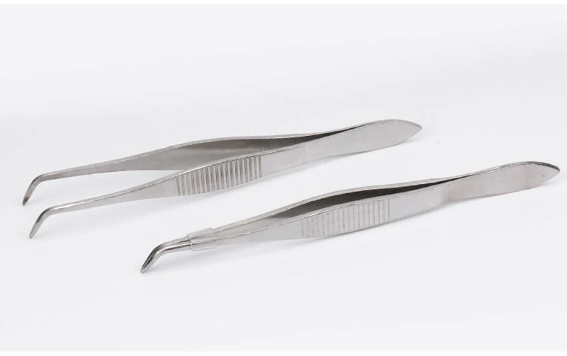 5PCS Gerade/Ellenbogen 10cm Edelstahl Pinzette Spitze Kann Verwendet Werden Für Labor Lehre Clips Praxis Kleine pinzette – Detail 9