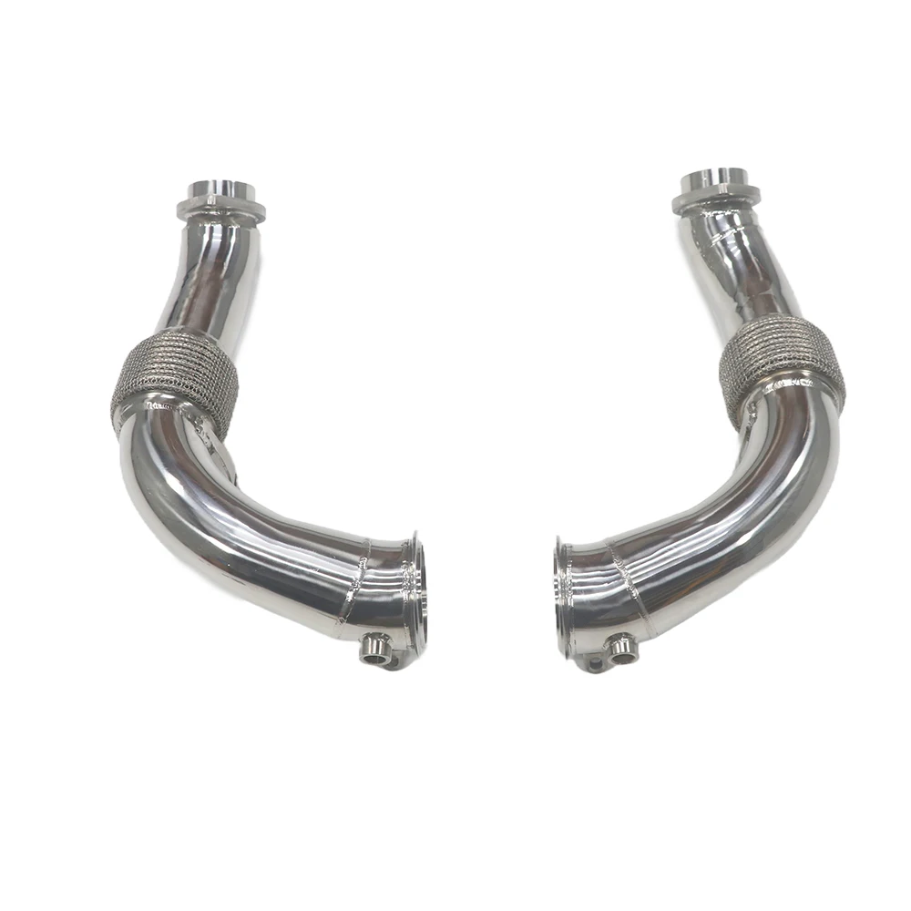 Stainless Steel High-Performance Straight Header Exhaust Downpipe 4.4T N63 Engine 1.5mm Steel Sheet TIG Welded for 550i 650i