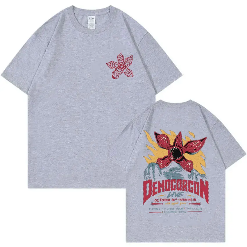 Eddie Munson The Demogorgon T-shirt Cannibal Flower Monster Graphic T-shirts Men Women Vintage Oversized T Shirts Short Sleeve