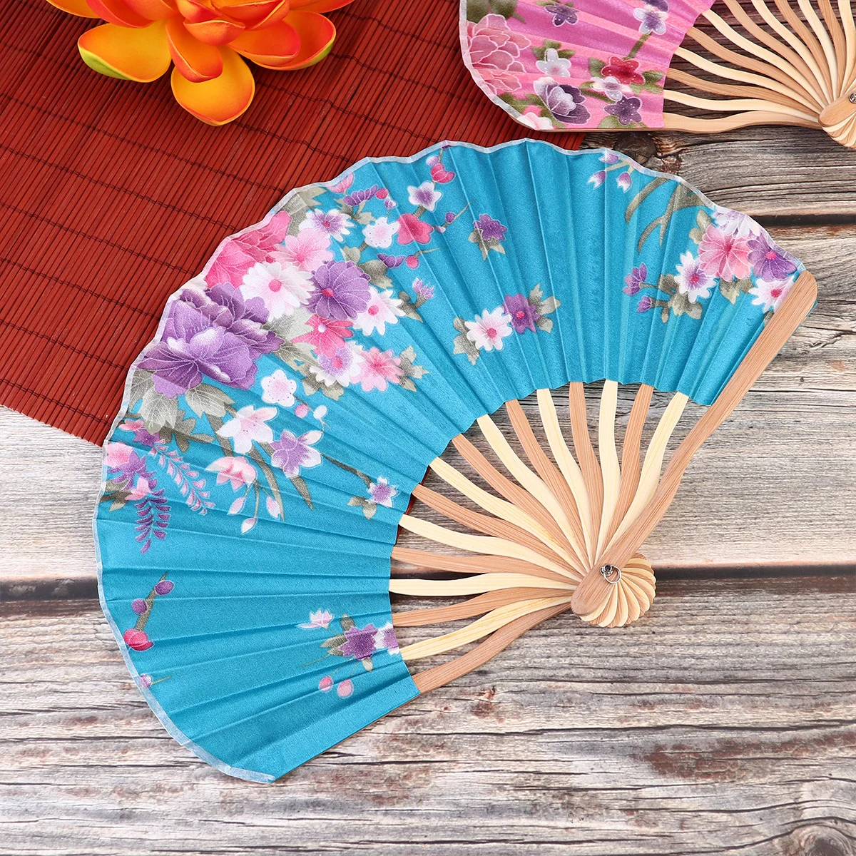 

2Pcs Japanese Style Folding Fan Durable Foldable Unique Ornament Fan Home Decoration Gift Photo Props Small Present