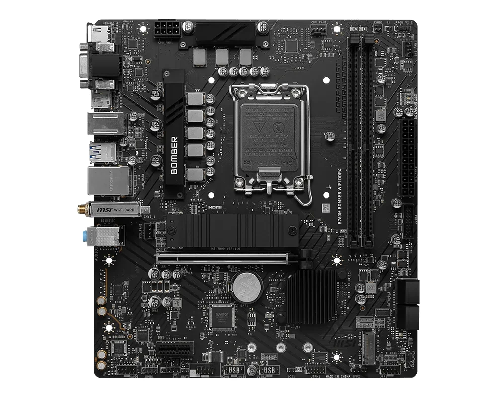  MSI B760M BOMBER WIFI DDR4 Motherboard INTEL B760 LGA 1700 2x DDR4 64GB 2x M.2 mATX support i9-14900K i5-14490F i7-13700 cpu