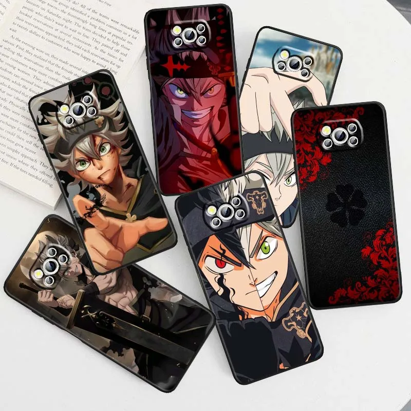 

Black Clover Anime Cool For Xiaomi Mi Poco F3 F4 F5 F6 X3 X4 X5 X6 X7 M3 M4 M5s M5 M6 GT Pro 5G Black Cover Phone Case