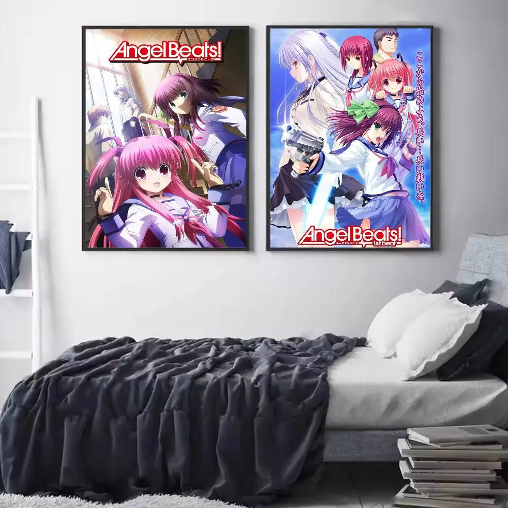 Angel Beats Emotional_Anime Poster Versatile HD Waterproof Wall Art Self-Adhesive Decor for Any Space Ideal Gift